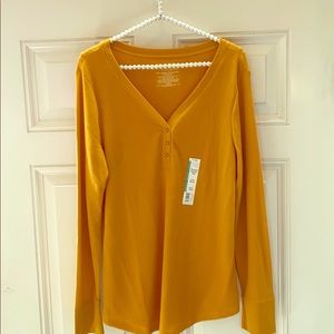 Ladies Thermal Henley Tee